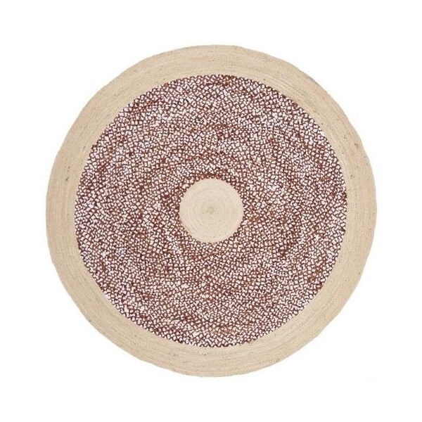 Safavieh 5 x 5 ft. Cape Cod Collection Global Round Hand Woven RugRust & Natural CAP210P-5R - main